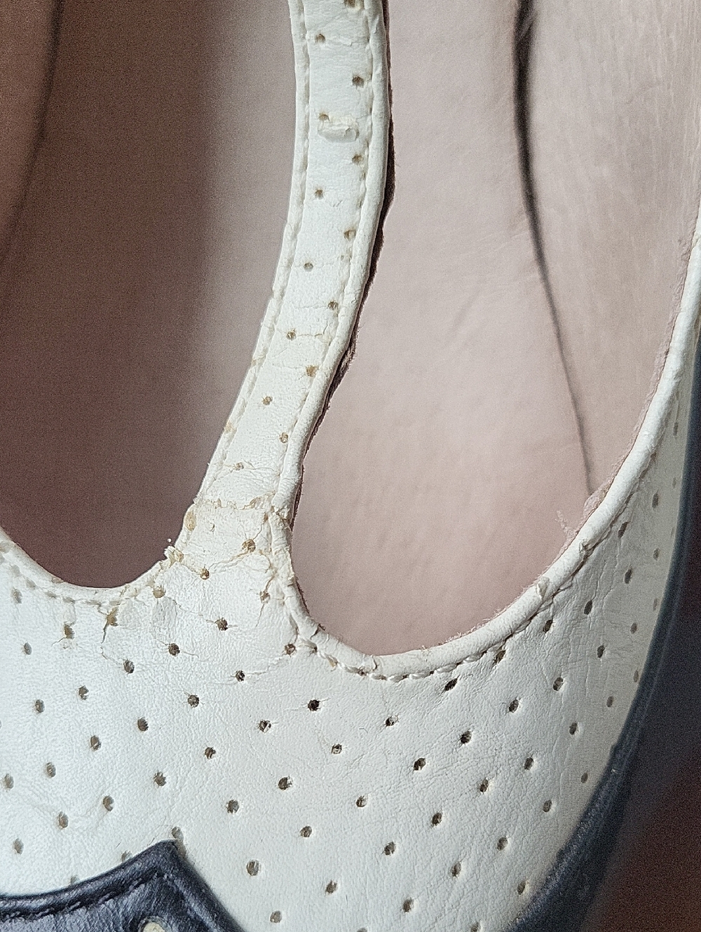 Marcy Wing Tip T Strap Mary Jane Heels - Picture 6 of 7